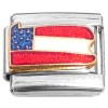 CL1027 Red White Blue Flag Pennsylvania State Outline Italian Charm