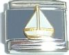 CT1098 White Sail Boat Italian Charm