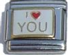 CT1139 I Love You on White Italian Charm
