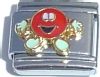 CT1155red Smiling Red Candy Italian Charm