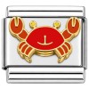 CT1183red Crab in Red Italian Charm