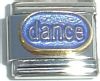 CT1186blue Dance on Blue Italian Charm