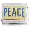 CT1202 Peace Gold Italian Charm.