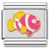 CT1219pink Clown Fish Pink Italian Charm