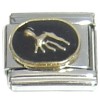 Aries Zodiac on Black Italian Charm