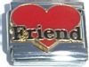 CT1622 Friend on Red Heart Italian Charm