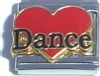 CT1637 Dance on Red Heart Italian Charm