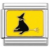 CT1747 Witch on Yellow Italian Charm