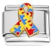 CT1822 Autism Puzzle Ribbon Italian Charm