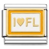 CT1910 I Love FL Florida Italian Charm