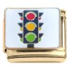 CT2060 Signal Light Gold Base Italian Charm 