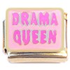CT2126 Drama Queen Gold Base Italian Charm Design