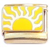 CT2130 Wavy Rays Sun Gold Base Italian Charm Design