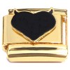 CT2355 Heart with Horns Gold Base Italian Charm