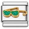 CT3060green Sunglasses Green Glitter Italian Charm