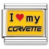 CT3480 I Love My CT3479 I Love My Corvette Italian Charm