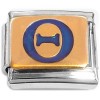 CT3594 Theta Greek Letter Italian Charm