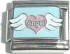 CT3709 Angel Heart Wings Italian Charm