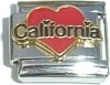 CT3718 California Heart Italian Charm