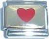 CT3728 Red Heart on Gold Italian Charm