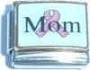 CT3964 Mom Pink Ribbon Italian Charm