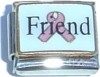 CT3965 Friend Pink Ribbon Italian Charm
