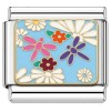 CT4482 Dragonfly Flowers Italian Charm