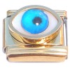 CT4624 Raised Eye Gold Base Italian Charm