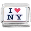 CT6460 I Love NY New York Photo Italian Charms 