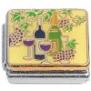 CT6756 Wine Glasses Bottles and Grapes Italian Charm
