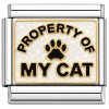 CT6821 Property of my Cat on White Italian Charm