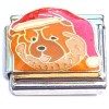 CT6959 Santa Hat Dog with Tongue Italian Charm