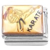 CT7148 Karate on White Italian Charm