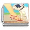 CT7204 Puppy Dog Licking Leg Italian Charm 