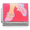CT7213 Pink Shoes on Red Italian Charm 