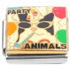 CT7321 Party Animal Cat Hat Balloons Italian Charm