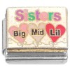 CT7368 Sisters Big Mid Lil Italian Charm