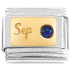 CT7409 September Little Round Bling Italian Charm