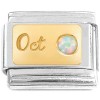 CT7410 October Little Round Bling Italian Charm