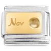 CT7411 November Little Round Bling Italian Charm