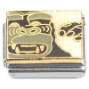 CT7444 Gorilla Face on White Italian Charms