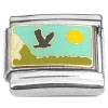 CT7472 Bird Flying Sun Sky Italian Charms