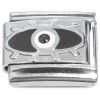 CT7539 Black Evil Eye Protection Italian Charm.