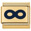 CT7550 Infinity Sign Goldtone Base Italian Charm