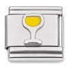CT7554 White Wine Yellow Drink Glass Italian Charm