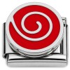 CT7820 Red Swirl Spinning Italian Charm