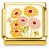 CT7917 Sunflower Bunch Gold Italian Charm