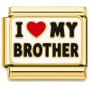 CT7920 I Love My Brother Gold Italian Charm