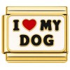 CT7925 I Love My Dog Gold Italian Charm