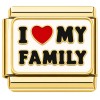 CT7927 I Love My Family Gold Italian Charm
